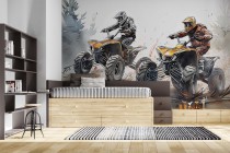 Młodzieżowa Fototapeta- Quady | Wyścig Off-Road | Dekoracje do pokoju chłopca, nastolatka 64219 Naklejkomania - zdjecie 3 - miniatura