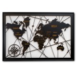 Obraz ażurowy Mapa Świata w eleganckiej ramie typu American Box R66809 Naklejkomania - zdjecie 2 - miniatura