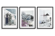 Krajobraz Santorini- Plakaty na ścianę w odcieniach bieli i błękitu | Obrazy w stylu śródziemnomorskim KP 81992 Naklejkomania - zdjecie 7 - miniatura