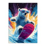 Plakat dla dzieci- Niedźwiedź polarny | Kolorowa, Komiksowa grafika do pokoju nastolatka 94217 Naklejkomania - zdjecie 7 - miniatura