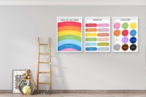 Edukacyjne plakaty dla dzieci do nauki angielskiego – Dni tygodnia, Miesiące, Kolory | Pomoc dydaktyczna do przedszkola i szkoły 82085 Naklejkomania - zdjecie 5 - miniatura