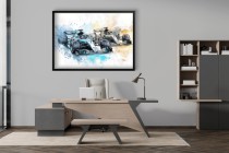 Akwarelowy Plakat F1-  bolidy Formuły 1 | Dekoracja ścienna do pokoju chłopca, nastolatka P24225 Naklejkomania - zdjecie 6 - miniatura