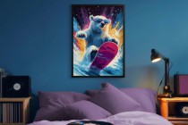 Plakat dla dzieci- Niedźwiedź polarny | Kolorowa, Komiksowa grafika do pokoju nastolatka 94217 Naklejkomania - zdjecie 6 - miniatura