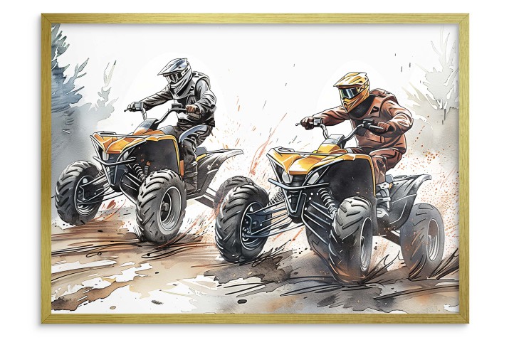 Plakat Młodzieżowy- Quady w terenie | Sportowa Dekoracja do pokoju nastolatka Off- Road P64219 - zdjęcie 4