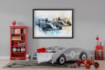 Akwarelowy Plakat F1-  bolidy Formuły 1 | Dekoracja ścienna do pokoju chłopca, nastolatka P24225 Naklejkomania - zdjecie 2 - miniatura