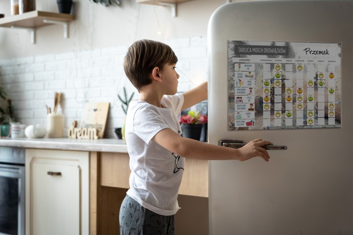 Dziecięcy Planer na lodówkę- Magnetyczna Tablica obowiązków dla chłopca Quady 4660 - zdjęcie 3