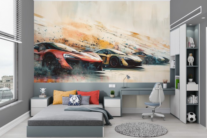 Fototapeta młodzieżowa- Supercars, Sportowe samochody | Dekoracja do pokoju nastolatka 64226 - zdjęcie 2