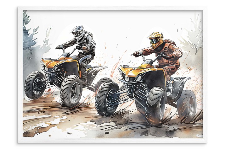 Plakat Młodzieżowy- Quady w terenie | Sportowa Dekoracja do pokoju nastolatka Off- Road P64219 - zdjęcie 3