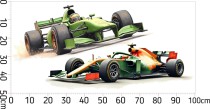 Naklejka ścienna Bolid F1 – Kolorowa dekoracja do pokoju chłopca | Samochody wyścigowe Formuła 1 T66762 Naklejkomania - zdjecie 5 - miniatura