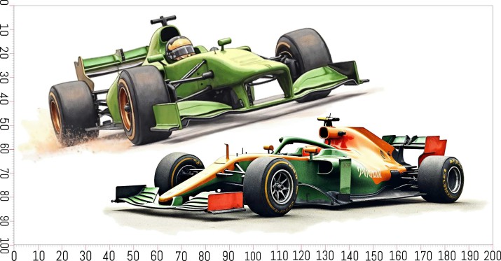 Naklejka ścienna Bolid F1 – Kolorowa dekoracja do pokoju chłopca | Samochody wyścigowe Formuła 1 T66762 - zdjęcie 7