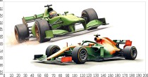 Naklejka ścienna Bolid F1 – Kolorowa dekoracja do pokoju chłopca | Samochody wyścigowe Formuła 1 T66762 Naklejkomania - zdjecie 7 - miniatura