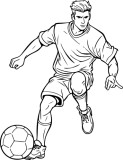 Naklejka ścienna z piłkarzem | Sportowa dekoracja dla fana piłki nożnej, dziecka, nastolatka 66759 Naklejkomania - zdjecie 4 - miniatura