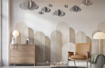 Minimalistyczna Lamperia dziecięcia- Beżowe łuki | Dekoracja ścienna do wnętrz w stylu skandynawskim, boho 66769 Naklejkomania - zdjecie 5 - miniatura