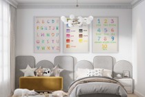 Kolorowy Plakat edukacyjny – Nauka alfabetu, kolorów i cyfr | Obrazek na ścianę do przedszkola i żłobka 82079 Naklejkomania - zdjecie 2 - miniatura