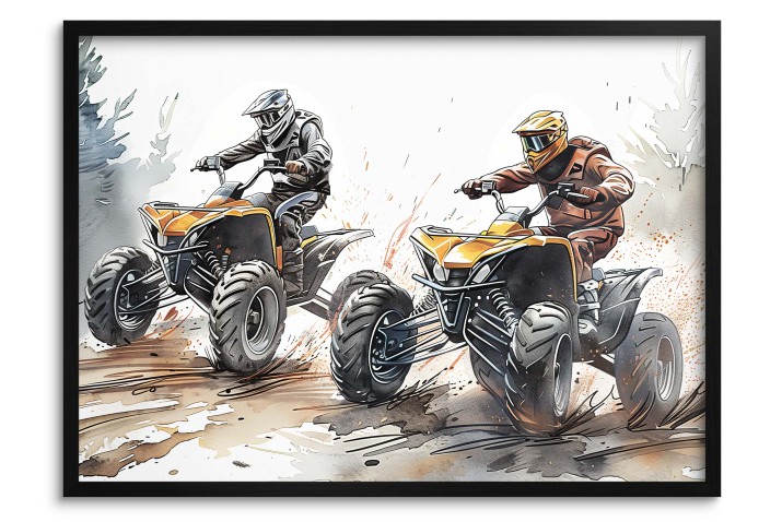 Plakat Młodzieżowy- Quady w terenie | Sportowa Dekoracja do pokoju nastolatka Off- Road P64219