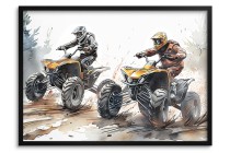 Plakat Młodzieżowy- Quady w terenie | Sportowa Dekoracja do pokoju nastolatka Off- Road P64219 Naklejkomania - zdjecie 1 - miniatura