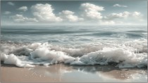 Fototapeta Relaksacyjna- Spokojne Fale i Plaża | Dekoracja do Domu, SPA i Biura 82127 Naklejkomania - zdjecie 2 - miniatura