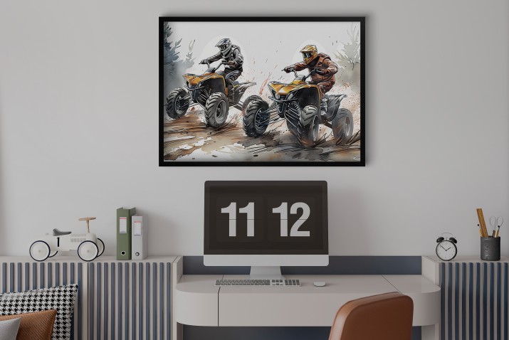 Plakat Młodzieżowy- Quady w terenie | Sportowa Dekoracja do pokoju nastolatka Off- Road P64219 - zdjęcie 6