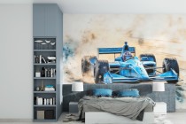 Bolid Formuły 1 w Stylu Akwareli | Fototapeta dla Dzieci i Młodzieży 64224 Naklejkomania - zdjecie 1 - miniatura