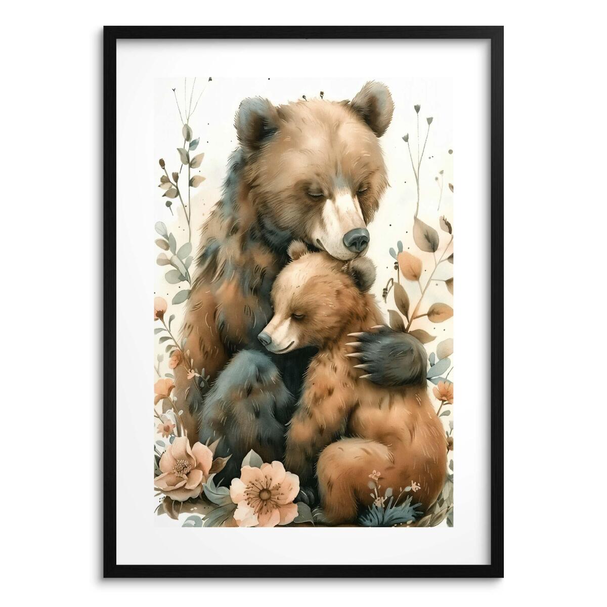 Bajkowy Plakat z niedźwiadkami- urocza dekoracja do pokoju niemowlaka | Obrazek dla dzieci na ścianę 82144 - zdjęcie 4