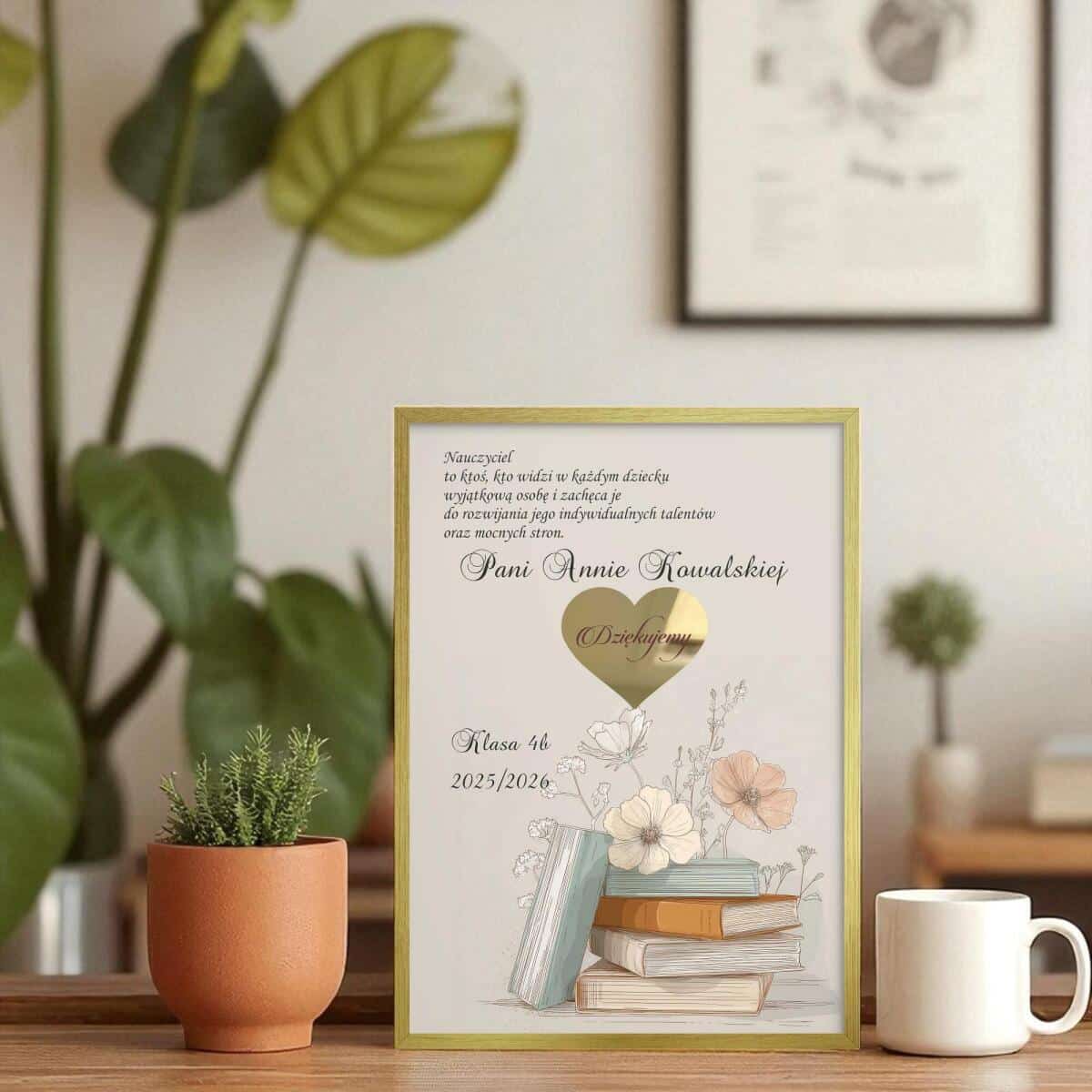 Prezent na Dzień Nauczyciela | Eleganckie podziękowanie dla wychowawcy- Plakat z dedykacją 82153 - zdjęcie 2