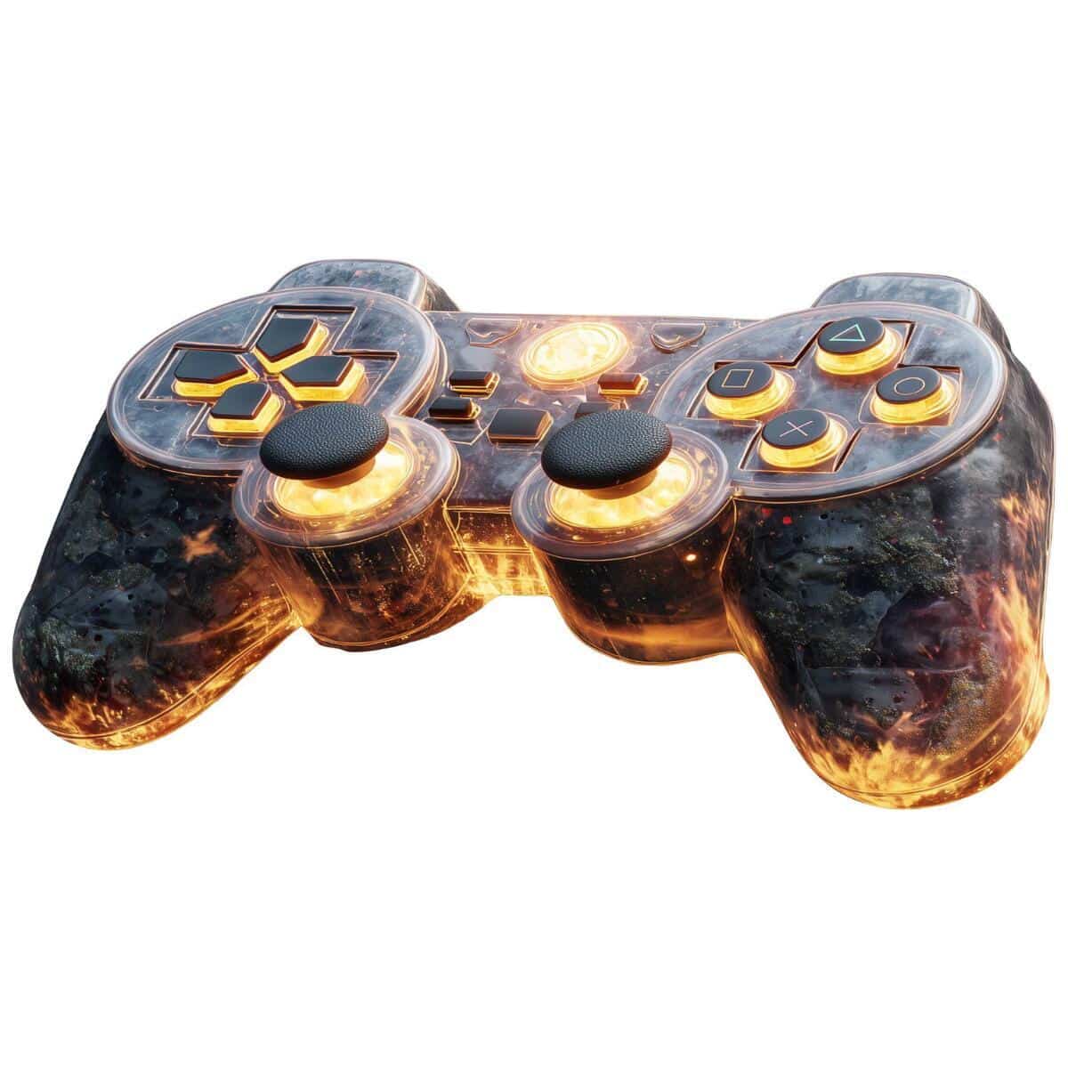 Młodzieżowa Naklejka na ścianę, meble- ognisty Gamepad | Pokój nastolatka, chłopca, gracza T82176 - zdjęcie 2