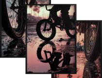 Plakaty Urban Style- Rowery BMX | Klimatyczny Zachód Słońca i Palmy | Dekoracja do pokoju nastolatka 82188