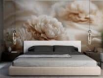 Elegancka Fototapeta z Kwiatami | Beżowe Peonie 3D | Dekoracja Ścienna w Stylu Glamour 82101