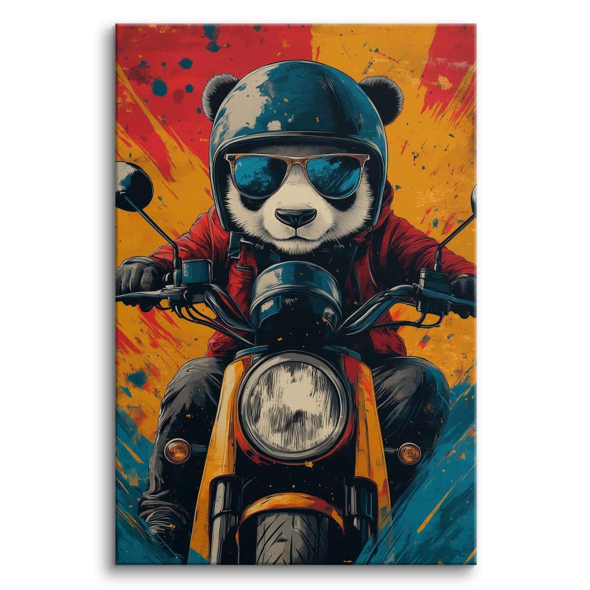 Obraz na ścianę- Panda na motocyklu | Nowoczesna dekoracja street art do salonu i pokoju nastolatka O94210 - zdjęcie 2