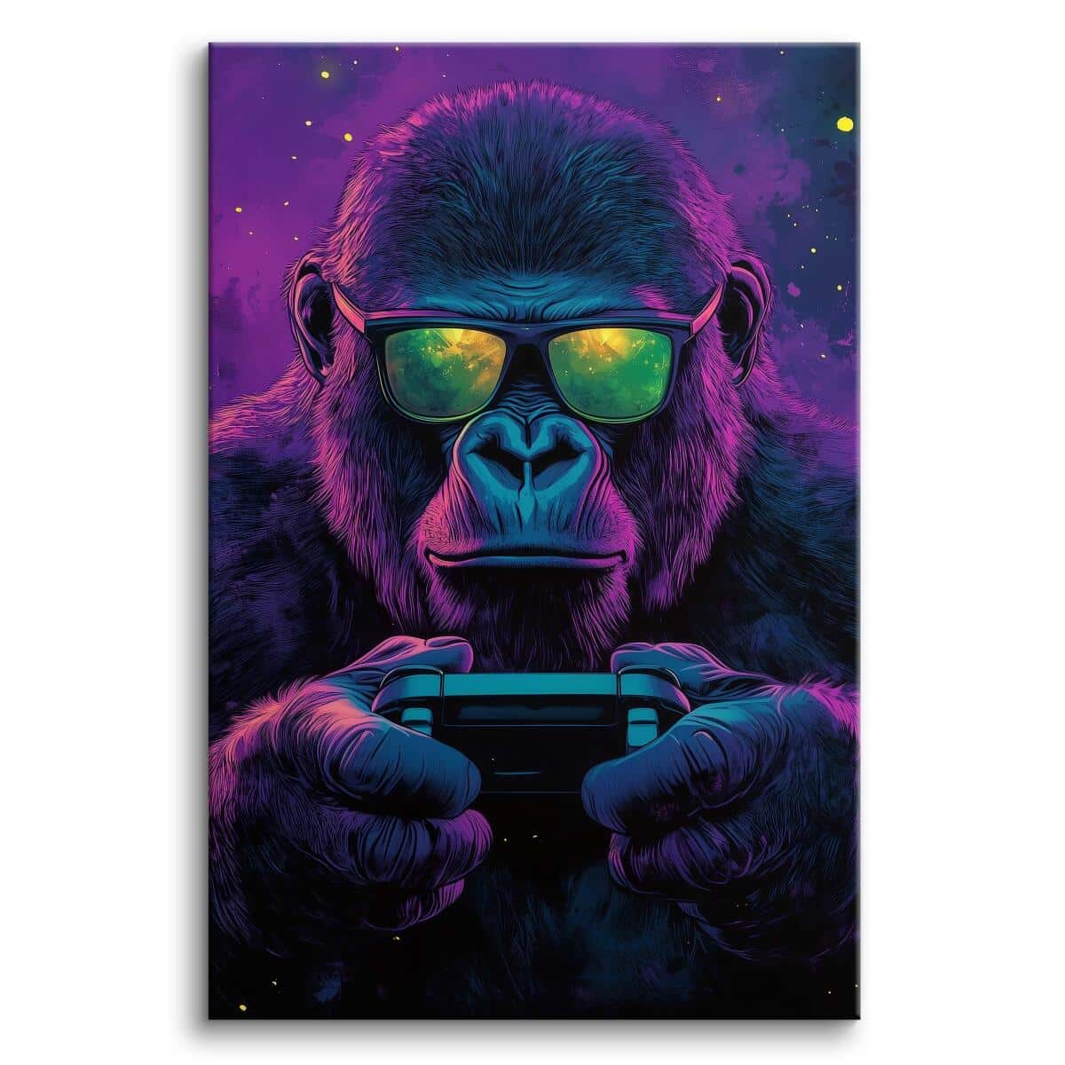 Młodzieżowy Obraz na ścianę- Goryl Gamer | Dekoracja do pokoju gracza, chłopca, nastolatka O92126 - zdjęcie 1