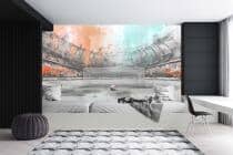 Oryginalna Fototapeta do młodzieżowych wnętrz- Kolorowy Stadion Piłkarski | Fototapety dla fanów futbolu, chłopców, nastolatków 82240 - miniaturka 2