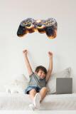 Młodzieżowa Naklejka na ścianę, meble- ognisty Gamepad | Pokój nastolatka, chłopca, gracza T82176 - miniaturka 3
