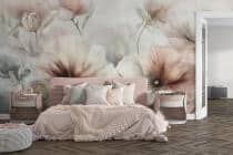 Fototapeta- Pastelowe Maki Akwarela | Delikatna Kwiatowa Dekoracja w stylu Vintage 82121 - miniaturka 1