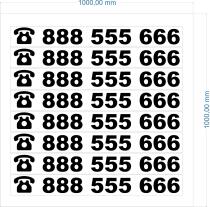 Naklejka z numerem telefonu na baner 50x100cm | Biura Nieruchomości - miniaturka 3