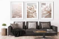 Plakaty Kwiaty Boho | Jasna, Kremowa Dekoracja ścienna do wnętrz w stylu scandi 82217 - miniaturka 2