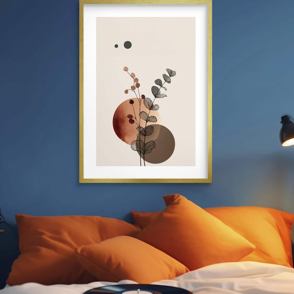 Plakat Line Art- Delikatne liście | Botaniczna abstrakcja w beżu | Minimalistyczny Obraz do salonu w stylu boho 82203 - zdjęcie 3