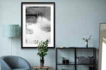 Plakat abstrakcyjny Refleksja w szarości – nowoczesna sztuka w czerni i bieli 61767 - miniaturka 6