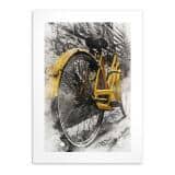 Plakat z Żółtym Rowerem- Akwarela w Stylu Retro 82309 - miniaturka 7