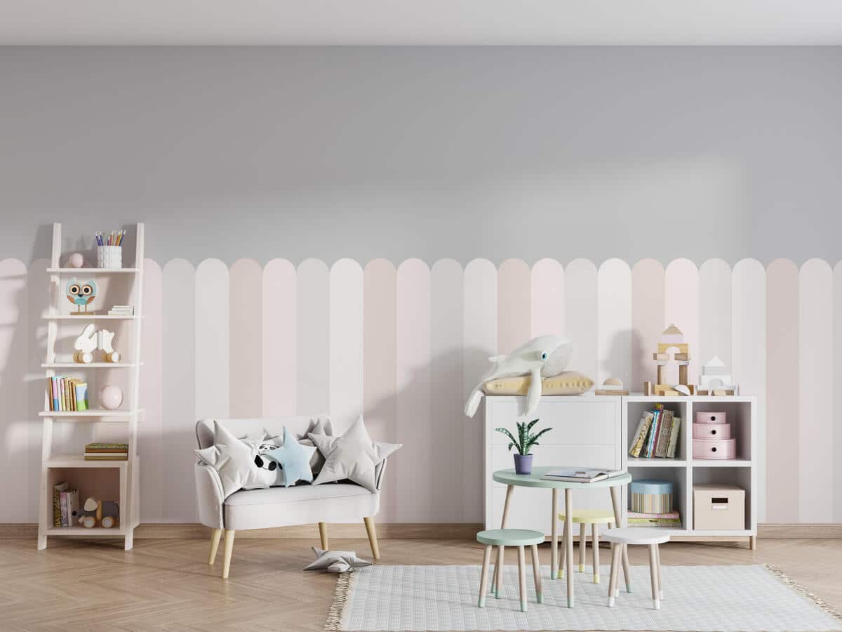Naklejka dla dzieci- różowe paski | Lamperia do pokoju dziewczynki, do żłobka i przedszkola 66774 - zdjęcie 3