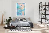 Młodzieżowy Plakat Urban Art– hulajnoga, miasto i pastelowe barwy | Kolorowa dekoracja do pokoju chłopca 82191 - miniaturka 5