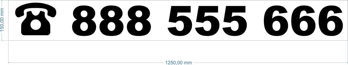 Naklejka z numerem telefonu na baner 70x140cm | Biura Nieruchomości - zdjęcie 2