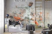 Fototapeta Młodzieżowa- Piłka Nożna w stylu akwareli | Sportowe Tapety do pokoju chłopca, nastolatka- Piłkarz 82238 - miniaturka 2