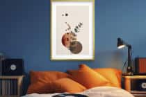 Plakat Line Art- Delikatne liście | Botaniczna abstrakcja w beżu | Minimalistyczny Obraz do salonu w stylu boho 82203 - miniaturka 7