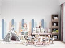 Pastelowe Pasy- Lamperia do pokoju chłopca, dziewczynki | Dekoracja ścienna w stylu skandynawskim 66770 - miniaturka 3