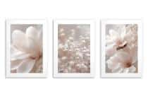 Beżowe Plakaty z Kwiatami Magnolii | Romantyczna Dekoracja do Sypialni w Stylu Skandynawskim 82218 - miniaturka 8