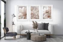 Beżowe Plakaty z Kwiatami Magnolii | Romantyczna Dekoracja do Sypialni w Stylu Skandynawskim 82218 - miniaturka 3