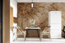 Rustykalna Fototapeta- Fresk na starym murze | Mandala, Rozeta w brązach 82150 - miniaturka 1