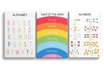 Kolorowe Obrazki na ścianę do Pokoju dziecka- Nauka języka angielskiego dla przedszkolaka 82161 - miniaturka 1