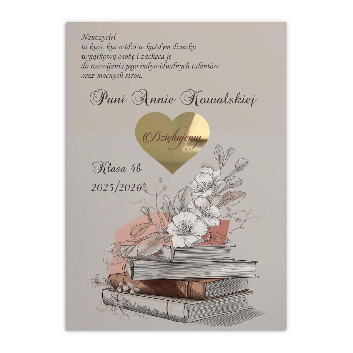 Podziękowanie dla nauczyciela, wychowawcy od klasy | Prezent na Dzień Nauczyciela- Plakat z dedykacją 82154 - zdjęcie 5
