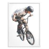Nowoczesny Plakat Sportowy – Rower BMX w Akcji | Dekoracja do Pokoju chłopca, nastolatka 82196 - miniaturka 5